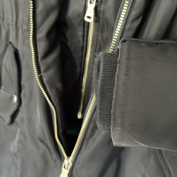 CALVIN KLEIN  WOMENS SMALL BLACK PUFFER PARKA JACKET HOODED DOUBLE ZIPPER SIZE S - Picture 9 of 16